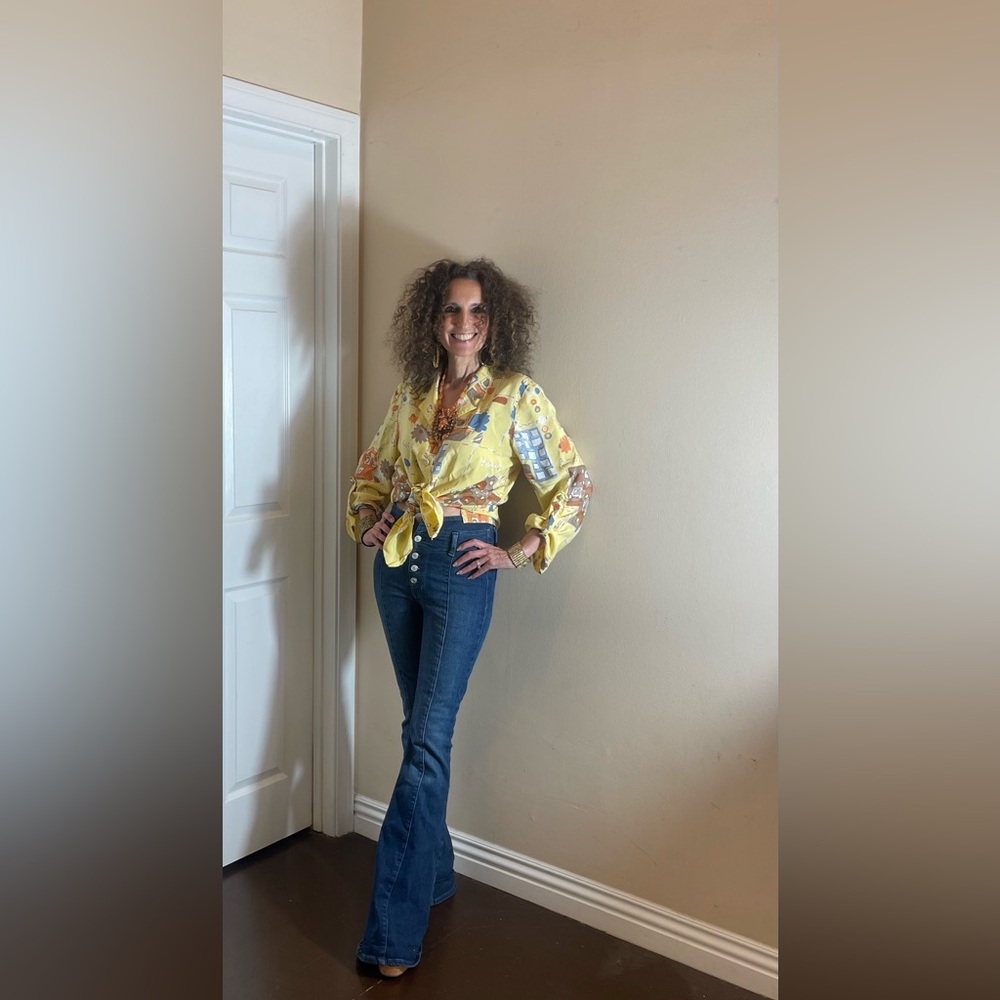 Vintage Novelty Print Top